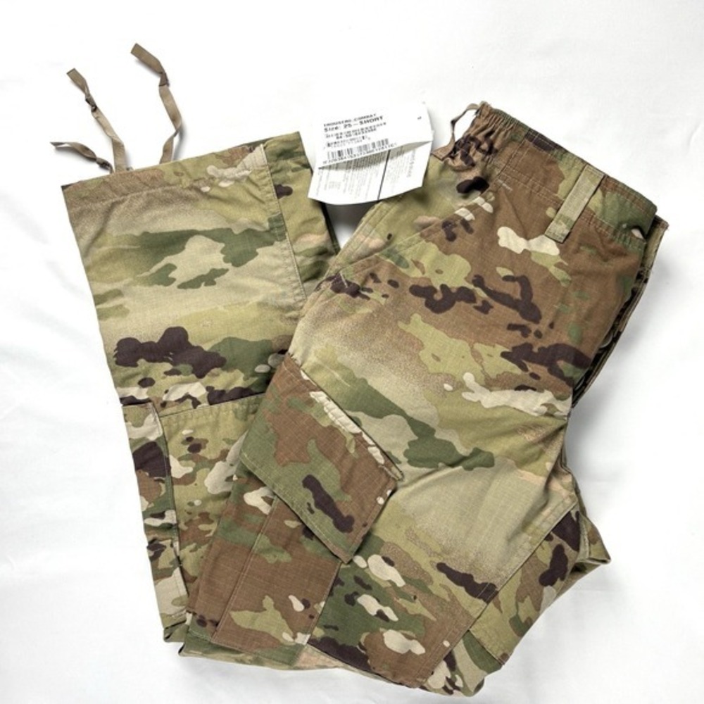 NWT Cargo Pants Women 25 Camouflage Military Fatigues Regular Short Outdoor - Picture 3 of 12